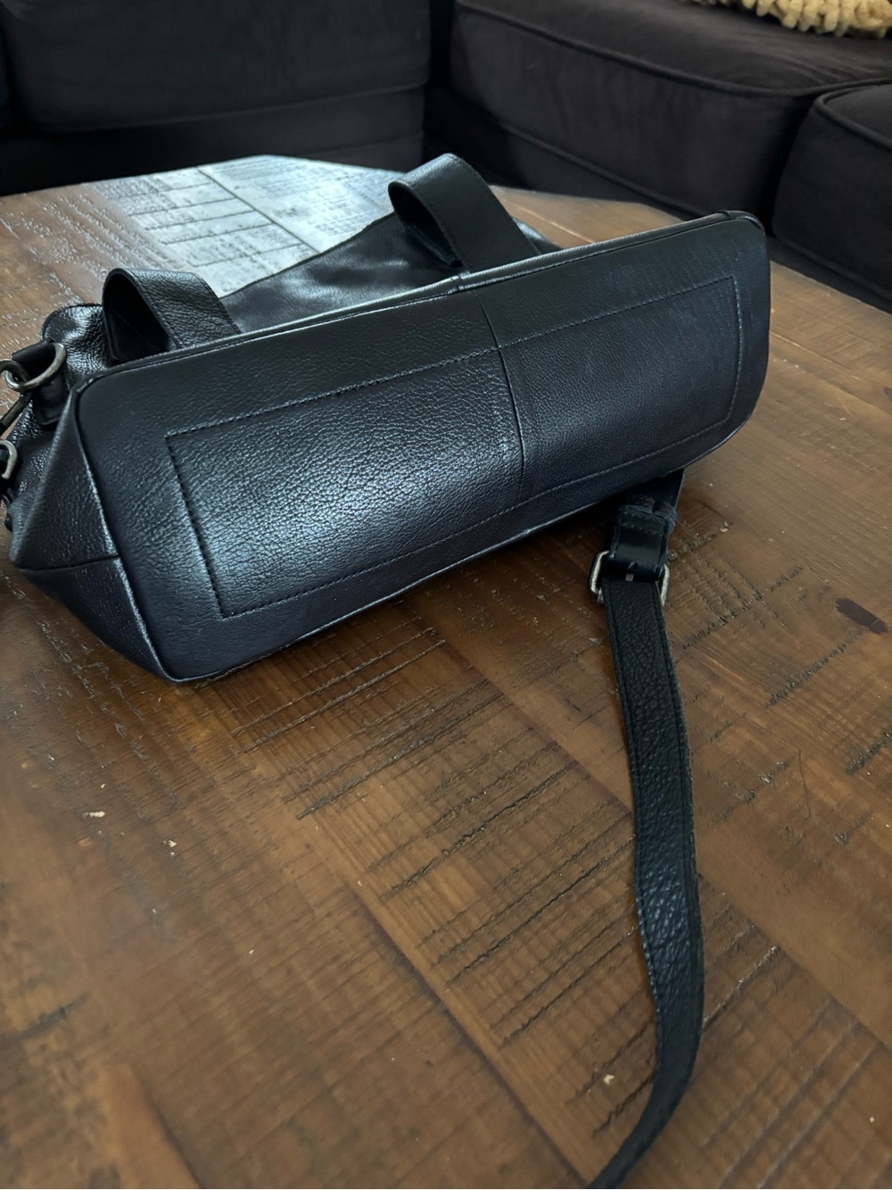 Black Leather Purse. Soft leather! - Picture 7 of 8